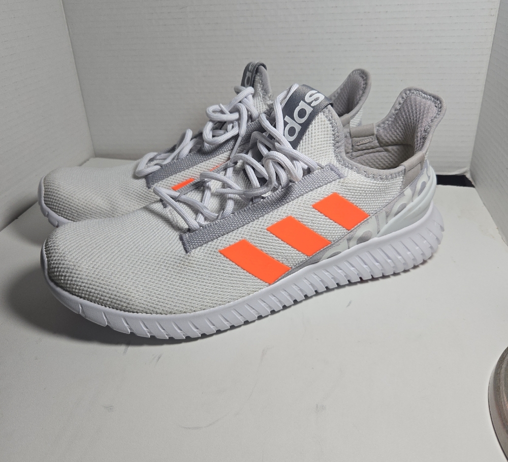Adidas Kaptir 2.0 Running Shoes Casual White Gray Orange IF5054 Men's size 13